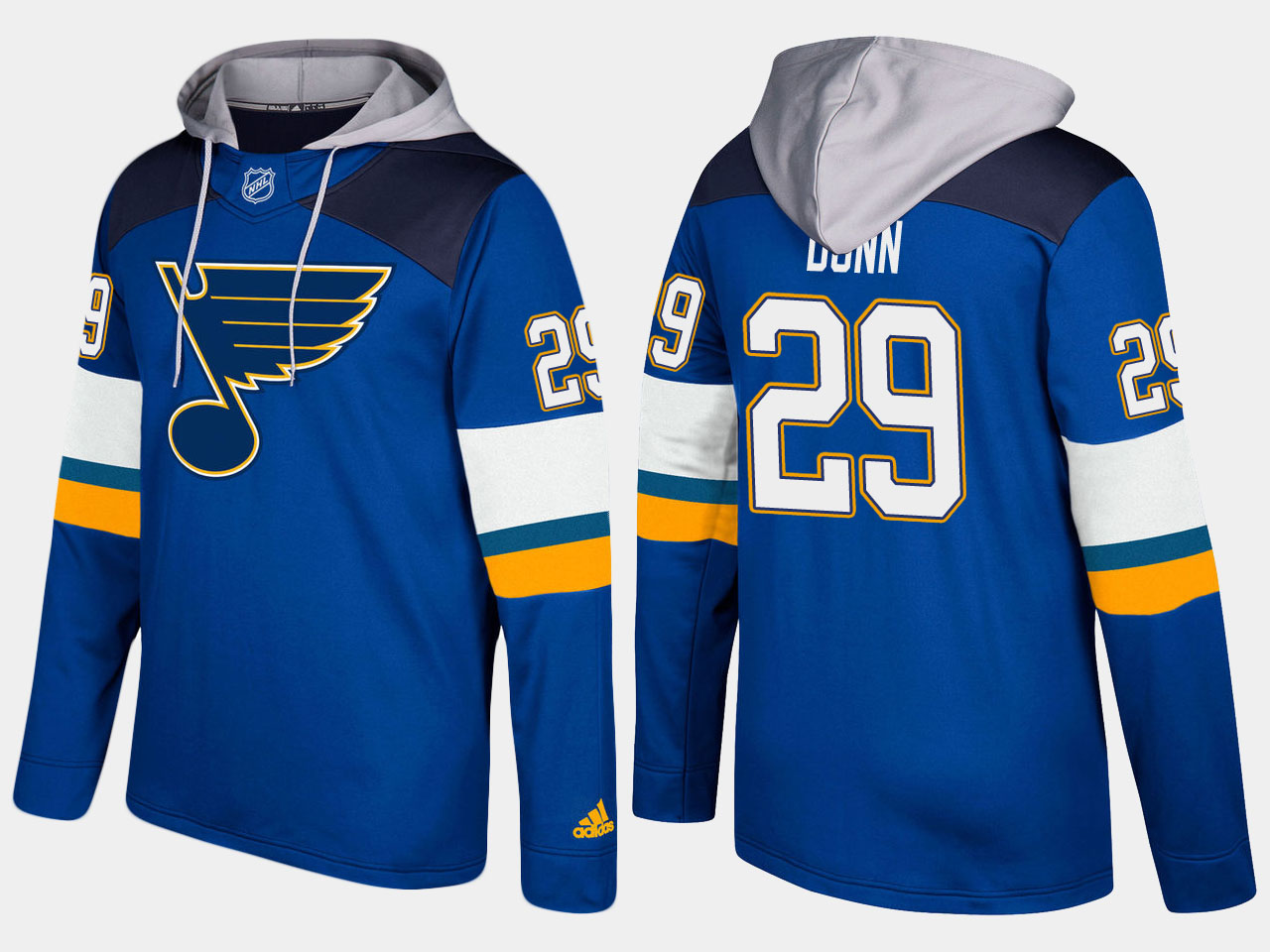 Men NHL St.Louis blues #29 vince dunn blue hoodie